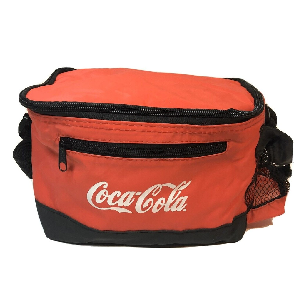 Coca Cola Red Softshell Lunch Cooler, Side Bottle Holder